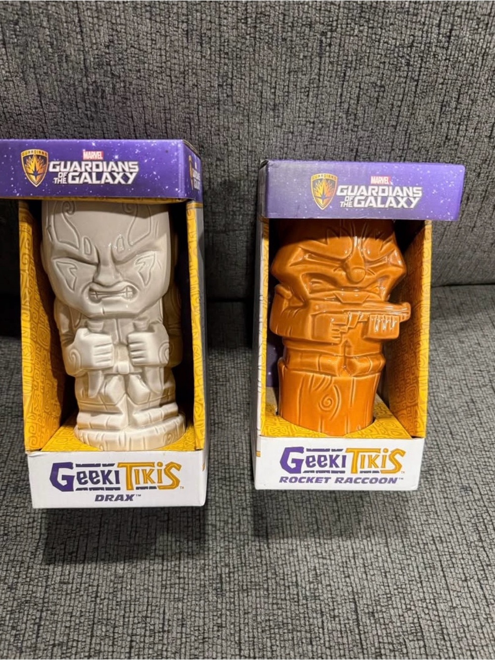 Marvel Guardians of the Galaxy Drax & Rocket Raccoon Tiki Mugs - White & Brown